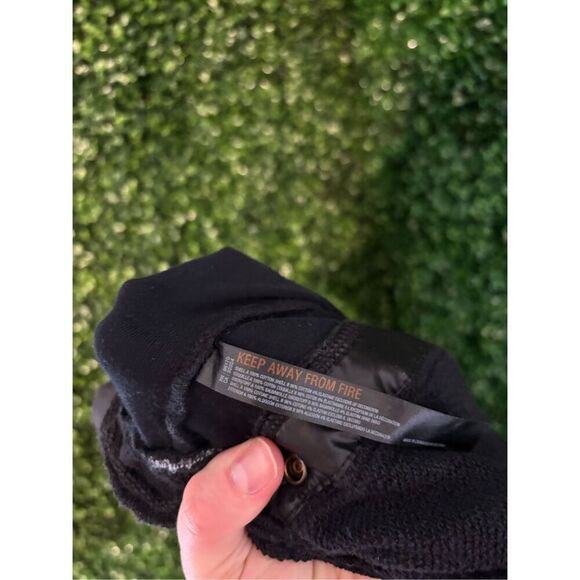 Free People Baby Got Track Black and Blue Pull Away Sweatpants Sz Medium High Wa - Picture 6 of 6